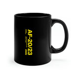 It's Not Rocket Science Yellow Logo Black Mug  11oz